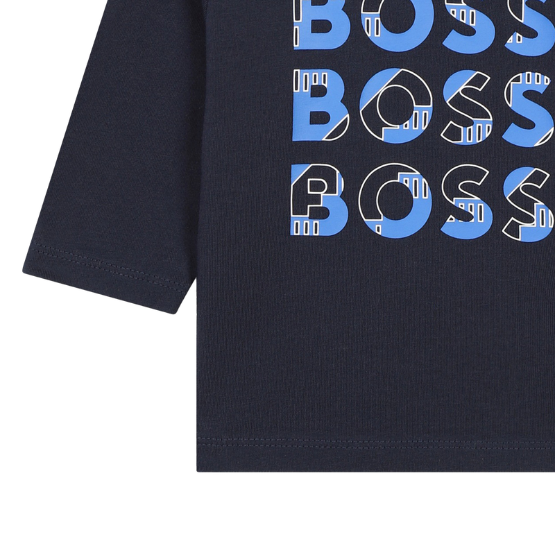 Baumwoll-Langarmshirt BOSS 
                        JUNGE