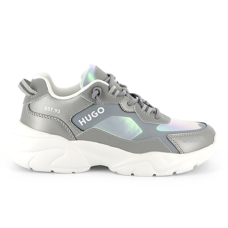 Schn&uuml;rsneakers aus Materialmix HUGO 
                        M&Auml;DCHEN