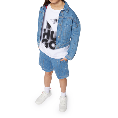 Gestreifte Jeansjacke HUGO M&Auml;DCHEN