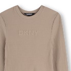 Langes Kleid aus zwei Materialien DKNY 
                    M&Auml;DCHEN