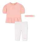 Kleid + Leggings + Stirnband Set KENZO KIDS 
                    M&Auml;DCHEN