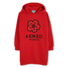 Kleid aus nicht geb&uuml;rstetem Fleece KENZO KIDS 
                    M&Auml;DCHEN