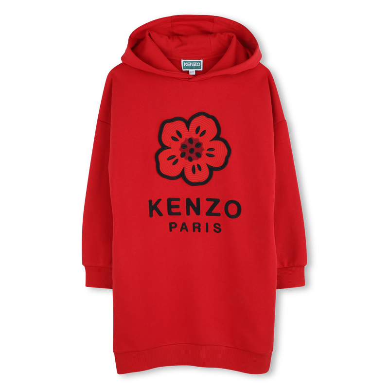 Kleid aus nicht geb&uuml;rstetem Fleece KENZO KIDS 
                        M&Auml;DCHEN