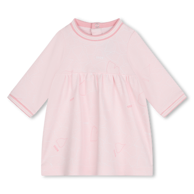 Kleid mit gestreiftem Rippbund BOSS M&Auml;DCHEN