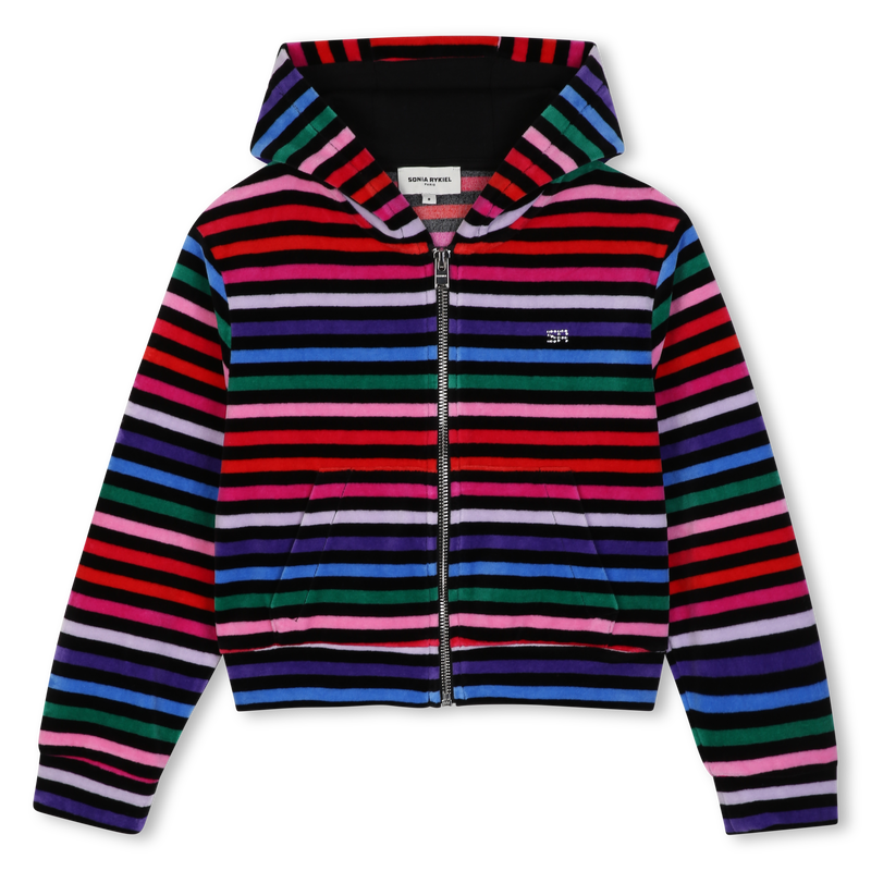 Cardigan aus Samt mit Kapuze SONIA RYKIEL 
                        M&Auml;DCHEN