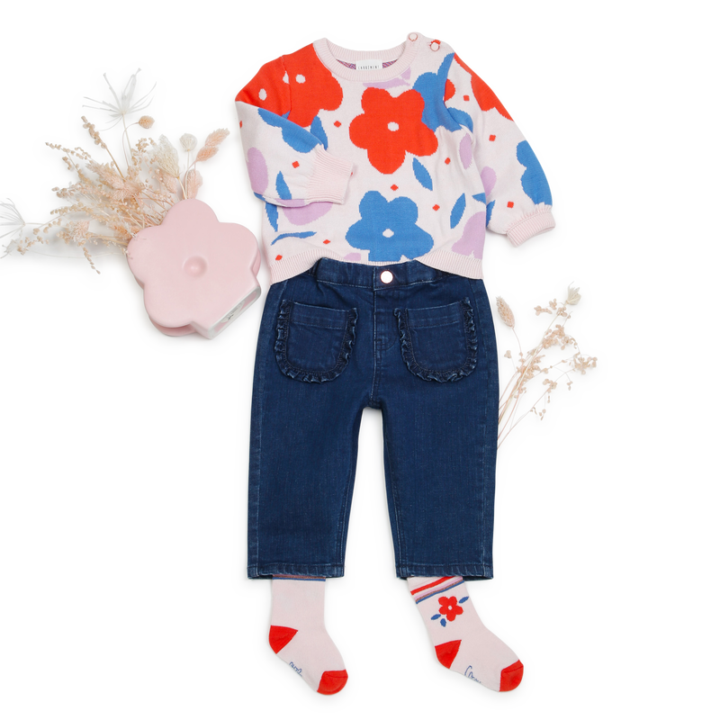 Strickpullover mit Blumen CARREMENT BEAU 
                        M&Auml;DCHEN