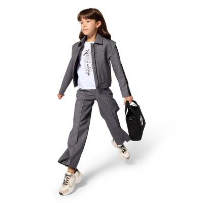 T-Shirt mit kurzen &Auml;rmeln KARL LAGERFELD KIDS M&Auml;DCHEN