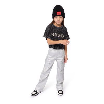 Bedrucktes Baumwoll-T-Shirt HUGO M&Auml;DCHEN