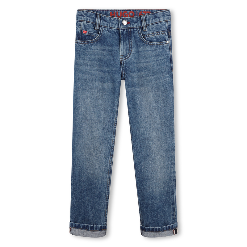 Gerade Jeans aus Baumwolle HUGO 
                        JUNGE