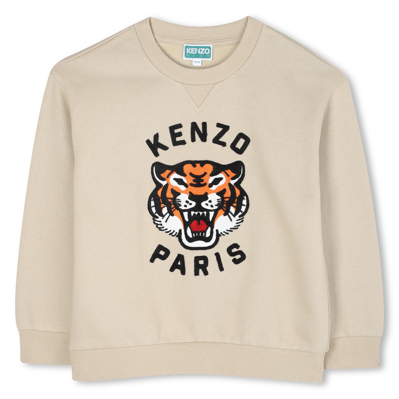 Sweatshirt aus ungeb&uuml;rstetem Fleece KENZO KIDS 
                        JUNGE