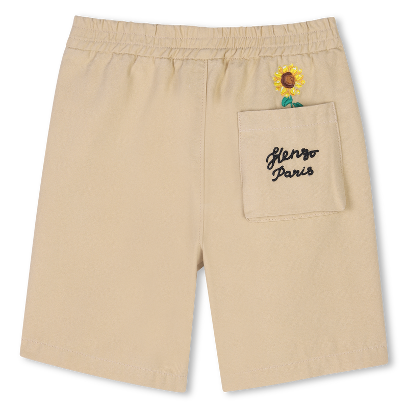 Bestickte Baumwoll-Bermudas KENZO KIDS 
                        JUNGE