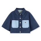 Jeansjacke mit Stickerei KENZO KIDS 
                    M&Auml;DCHEN