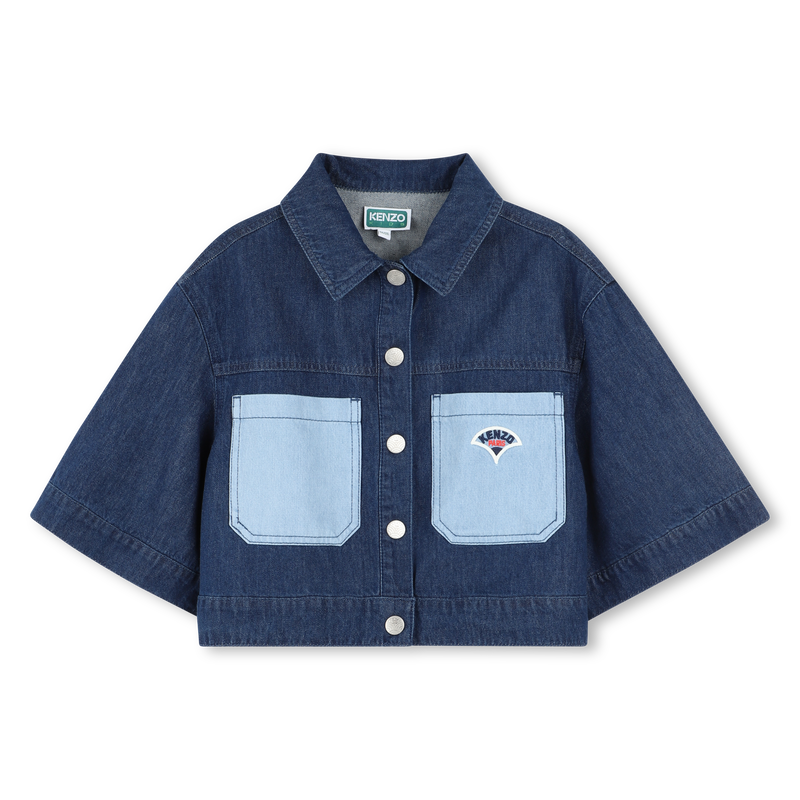 Jeansjacke mit Stickerei KENZO KIDS 
                        M&Auml;DCHEN