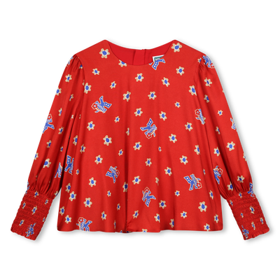 Luftige Bluse mit Print KENZO KIDS M&Auml;DCHEN