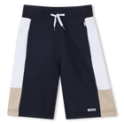 Dreifarbige Jogging-Bermudas, MARINE, hi-res