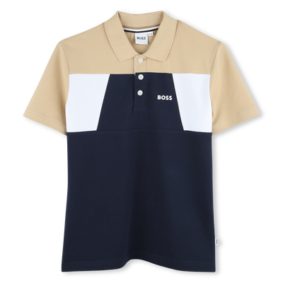 Poloshirt mit Farbblockmuster BOSS JUNGE