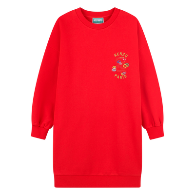 Gerades Kleid mit Stickereien KENZO KIDS M&Auml;DCHEN