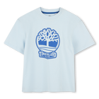 Zweifarbiges T-Shirt mit Logo, HIMMELBLAU, hi-res