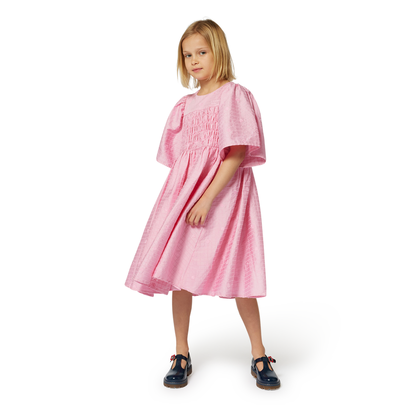 Besticktes Baumwoll-Kleid KENZO KIDS 
                        M&Auml;DCHEN