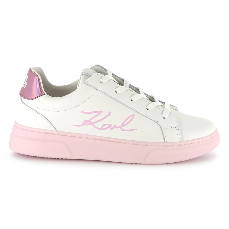 Schn&uuml;rsneakers aus Leder KARL LAGERFELD KIDS 
                        M&Auml;DCHEN