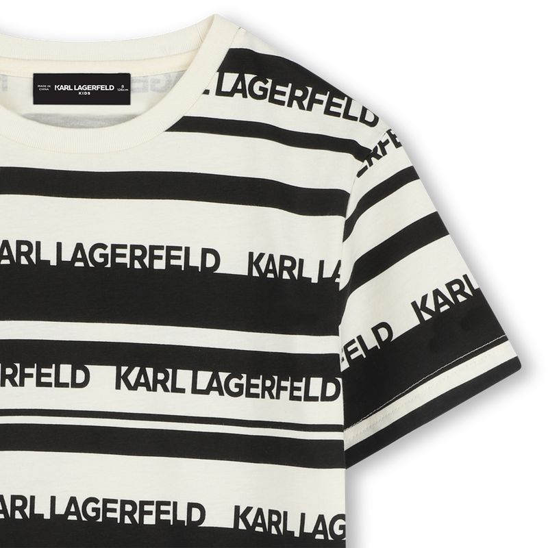 Gestreiftes T-Shirt KARL LAGERFELD KIDS 
                        JUNGE