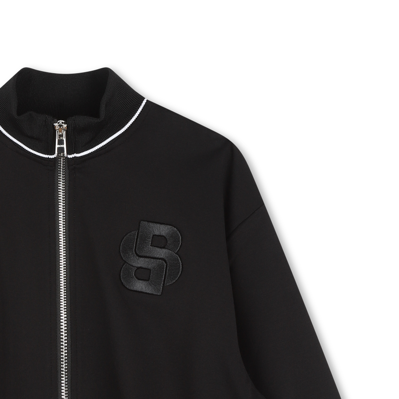 Cardigan mit Stickerei und Streifen BOSS 
                        M&Auml;DCHEN