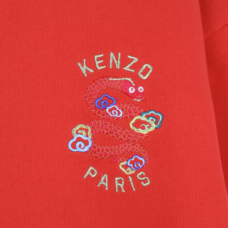 Gerades Kleid mit Stickereien KENZO KIDS 
                        M&Auml;DCHEN