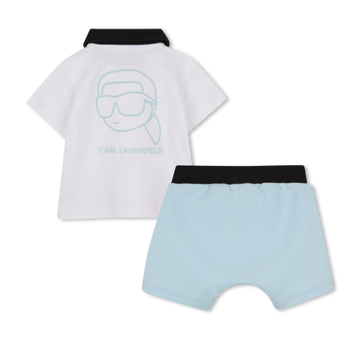 SET AUS T-SHIRT UND SHORTS KARL LAGERFELD KIDS JUNGE