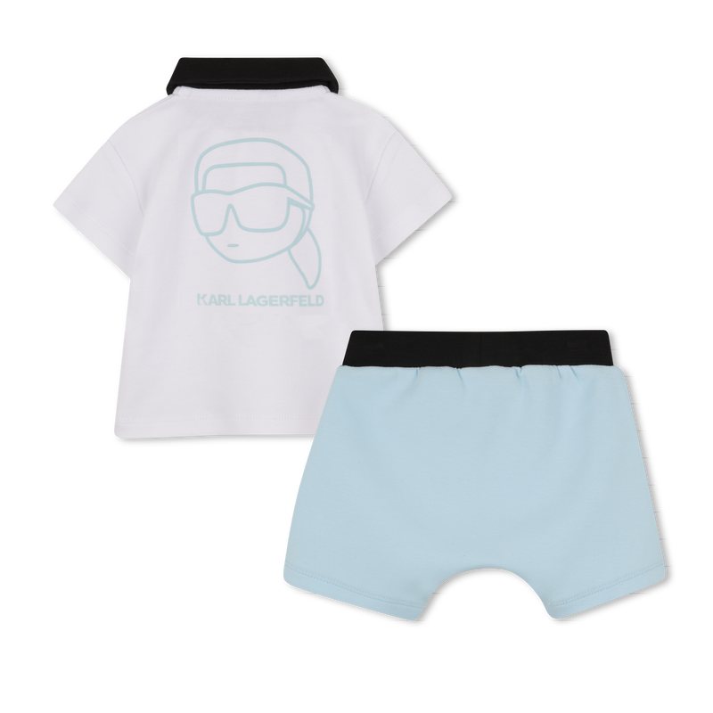 SET AUS T-SHIRT UND SHORTS KARL LAGERFELD KIDS 
                        JUNGE