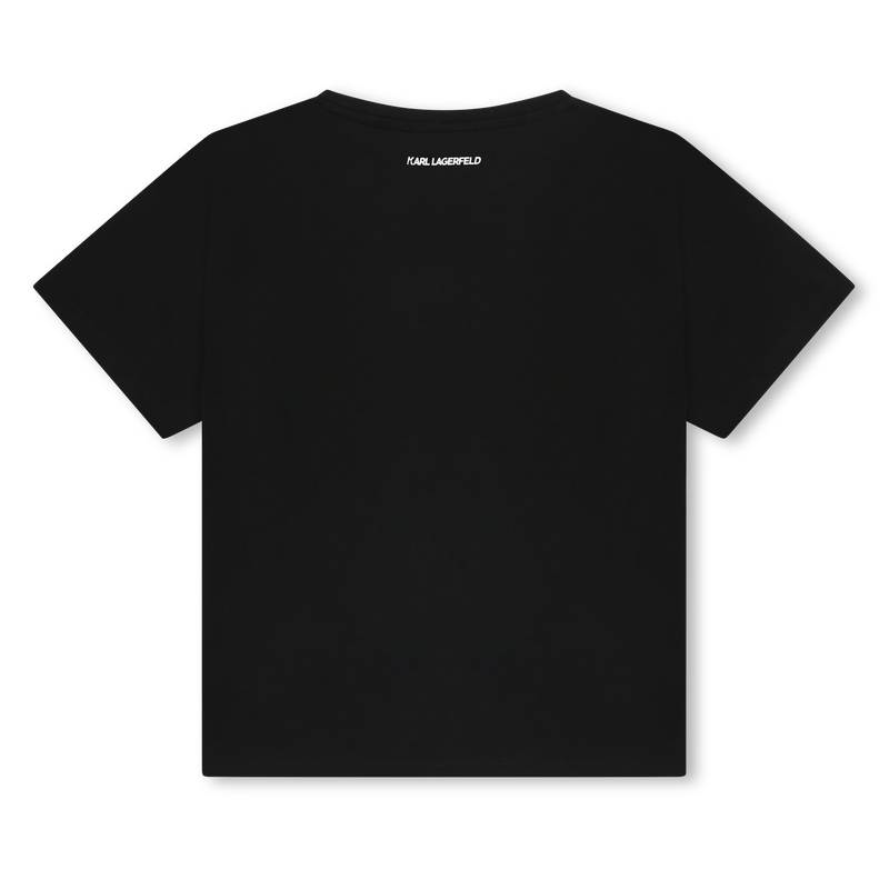 T-Shirt mit Logo-Stickerei KARL LAGERFELD KIDS 
                        M&Auml;DCHEN