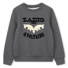 Fleece-Sweatshirt mit Rundhalsausschnitt ZADIG VOLTAIRE 
                    JUNGE