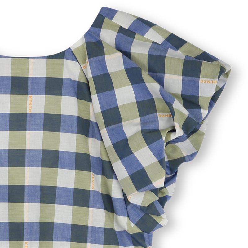 Baumwoll-Kleid mit Karomuster KENZO KIDS 
                        M&Auml;DCHEN