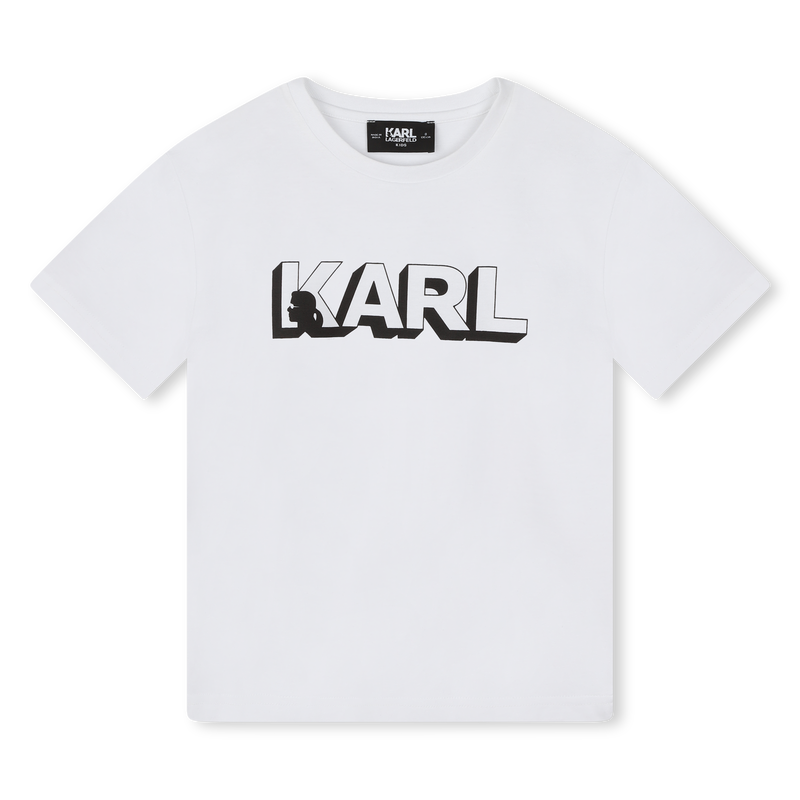 Kurz&auml;rmliges Baumwoll-Shirt KARL LAGERFELD KIDS 
                        JUNGE