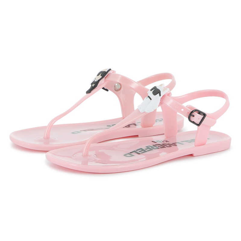 Schnallen-Sandalen mit Badge KARL LAGERFELD KIDS 
                        M&Auml;DCHEN