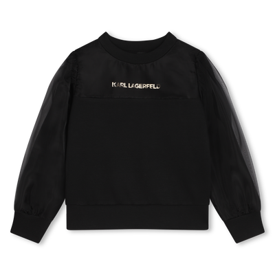 Sweatshirt mit Organza-&Auml;rmeln KARL LAGERFELD KIDS M&Auml;DCHEN