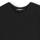 Langes Kleid aus zwei Materialien DKNY 
                    M&Auml;DCHEN