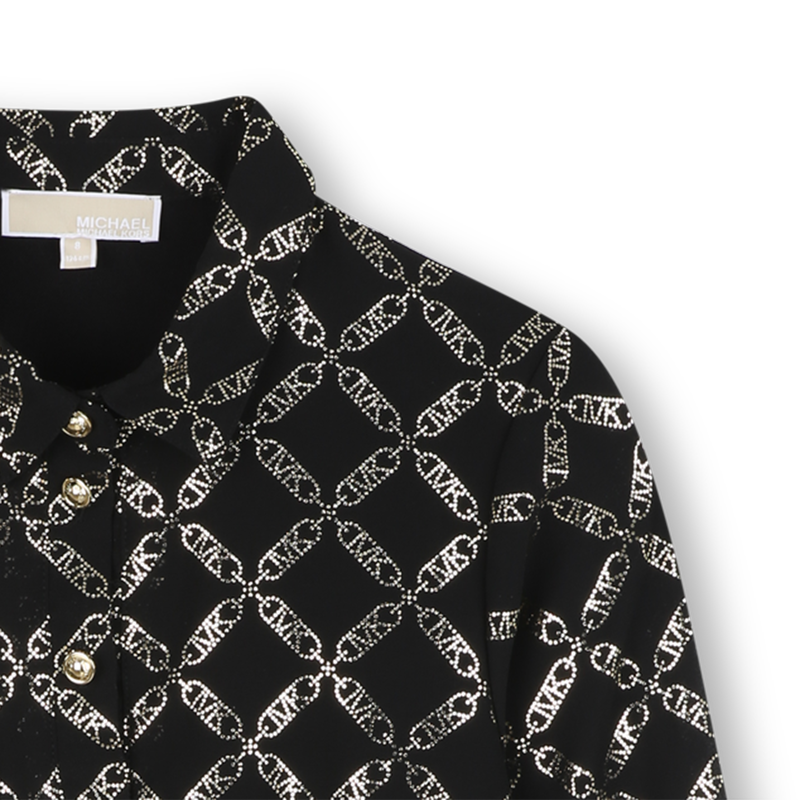 Lang&auml;rmeliges Kleid aus Polyester MICHAEL KORS 
                        M&Auml;DCHEN