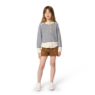 GESTREIFTER PULLOVER MIT RUNDHALSAUSSCHNITT ZADIG & VOLTAIRE M&Auml;DCHEN