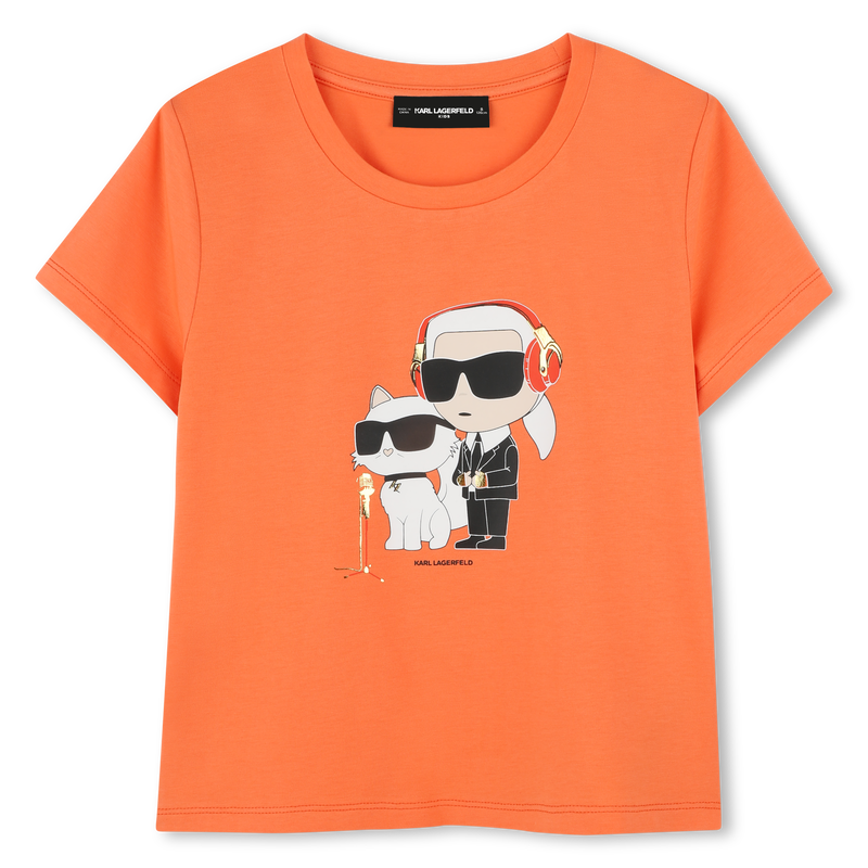 T-Shirt mit Druck KARL LAGERFELD KIDS 
                        M&Auml;DCHEN
