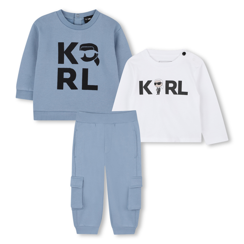 Set aus Sweatshirt, Hose und T-Shirt KARL LAGERFELD KIDS 
                        JUNGE