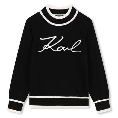 Pullover mit Logo-Stickerei KARL LAGERFELD KIDS M&Auml;DCHEN