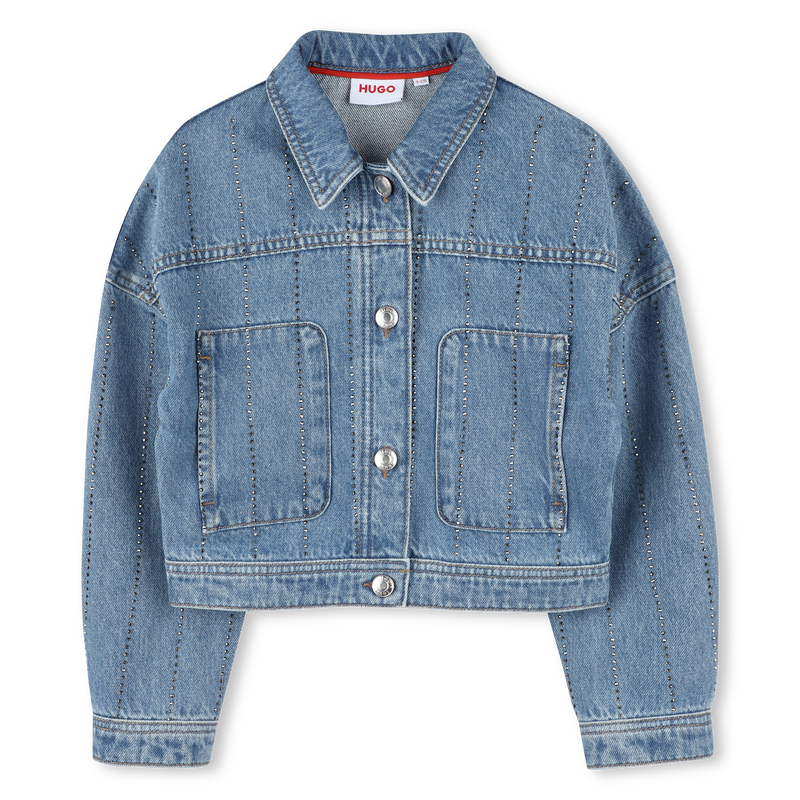 Gestreifte Jeansjacke HUGO 
                        M&Auml;DCHEN