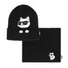 Set aus M&uuml;tze und Halsw&auml;rmer KARL LAGERFELD KIDS 
                    M&Auml;DCHEN