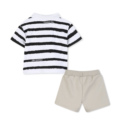POLO- UND SHORTS-SET KARL LAGERFELD KIDS JUNGE