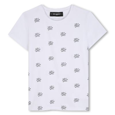 T-Shirt mit kurzen &Auml;rmeln KARL LAGERFELD KIDS M&Auml;DCHEN