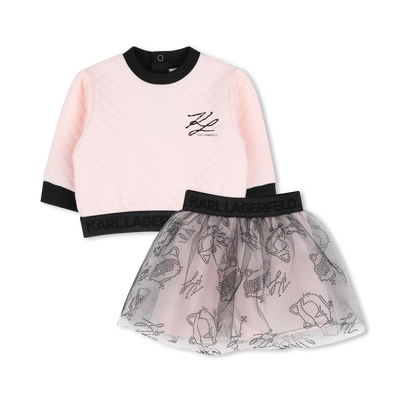 Sweat- und Rockset KARL LAGERFELD KIDS M&Auml;DCHEN