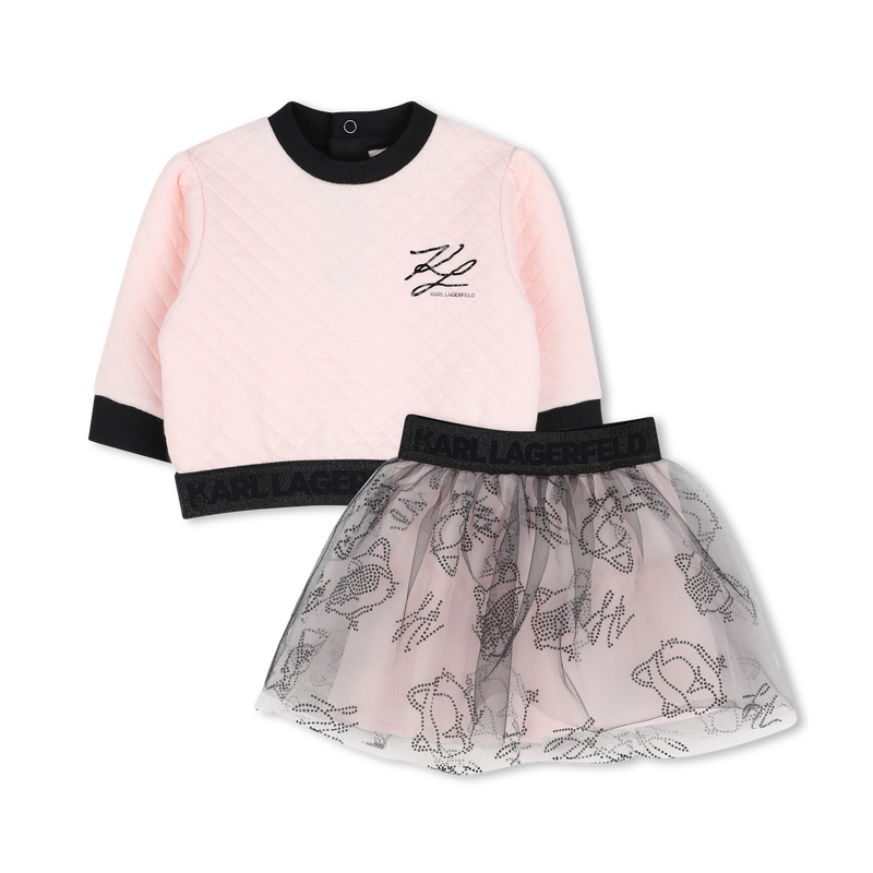 Sweat- und Rockset KARL LAGERFELD KIDS 
                        M&Auml;DCHEN