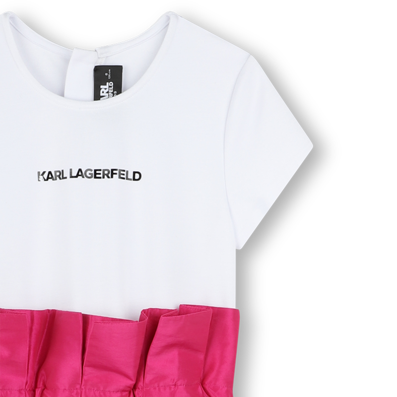 Elegantes Kleid aus Seidentaft KARL LAGERFELD KIDS 
                        M&Auml;DCHEN