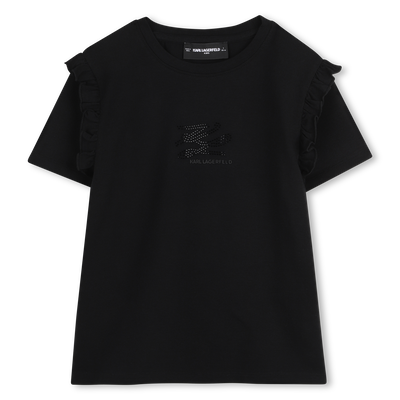 T-Shirt mit kurzen &Auml;rmeln KARL LAGERFELD KIDS M&Auml;DCHEN