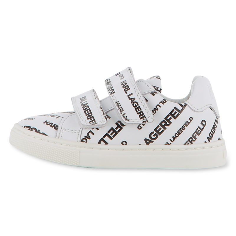 Ledersneaker mit Klett KARL LAGERFELD KIDS 
                        UNISEX